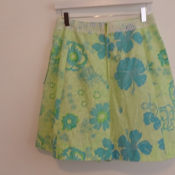 LILLY PULITZER Pansy Lace Skort Skirt Shorts Lagoon Green Wave Sz M - Picture 9 of 16